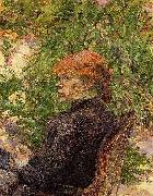 Henri de toulouse-lautrec Red Haired Woman Sitting in Conservatory Spain oil painting artist